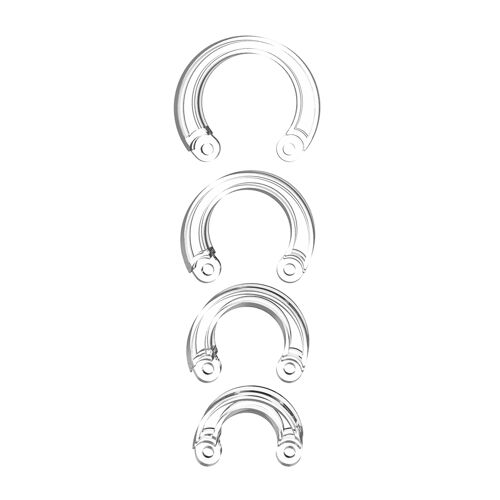 Ensemble D'anneaux De Rechange Transparent - Man Cage - Transparent