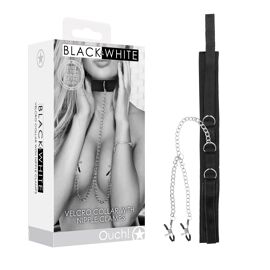 Collier Velcro Avec Pinces À Seins Noir - Ouch - Noir