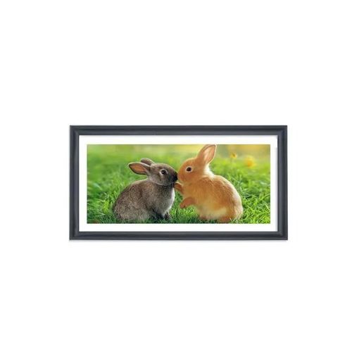 Cadre Photo Panoramique 35,6x61 cm en Bois Massif Noir - Vitre Acrylique Incassable - Décoration Murale Verticale ou Horizontale