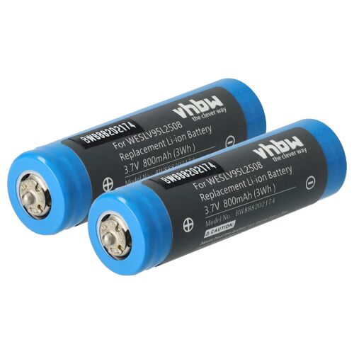 vhbw 2x Batterie compatible avec Panasonic ES-8102, ES-8103, ES-8109, ES-8161, ES-8162, ES-8163 rasoir tondeuse électrique (800mAh, 3,7V, Li-ion)