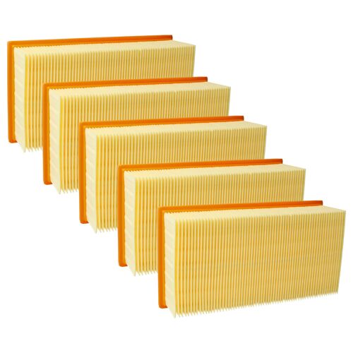 vhbw 5x filtre plissé plat compatible avec Kärcher K2000TE, K2000E, A2001, 3501E aspirateur
