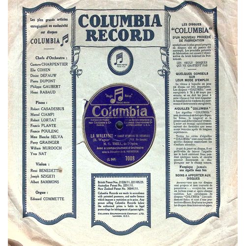 Georges Thill - La Walkyrie - Chant D'Amour De Siegmund / Werther - J'Aurai Sur Ma Poitrine