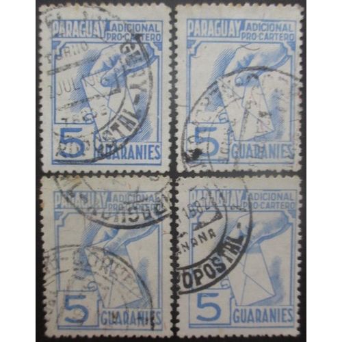 Paraguay Bienfaisance X 4 Oblitéré