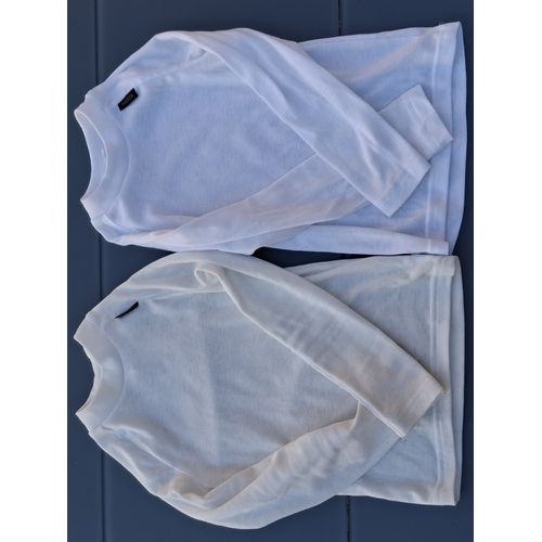 Lot Deux Sous Pull Blanc Marque Décathlon Taille 6 Ans