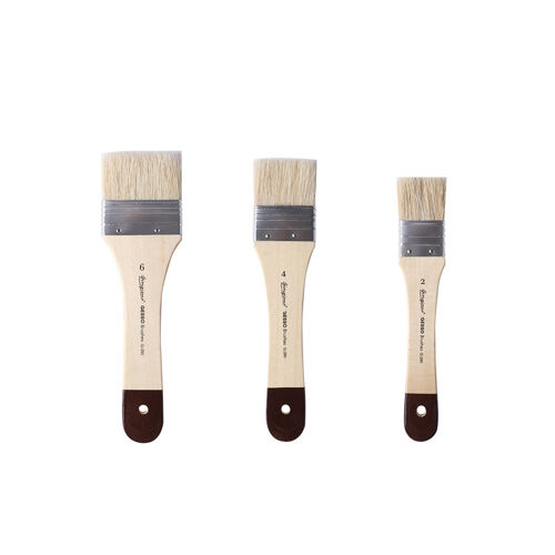 Ensemble De Pinceaux En Poils De Sanglier Pour La Peinture À L'huile, Acrylique Et Aquarelle