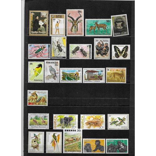 Rwanda 25 Timbres Neufs
