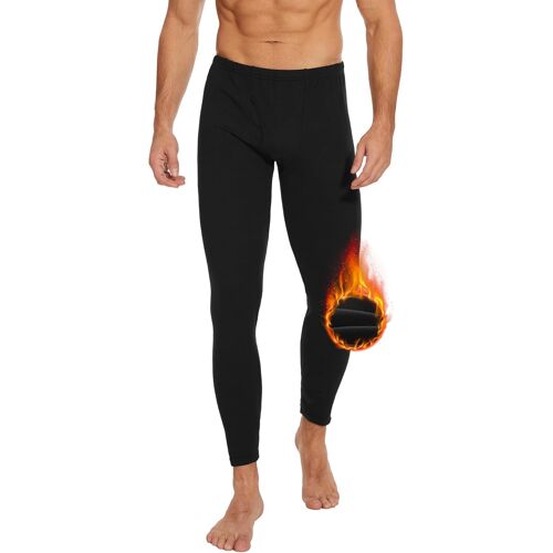 Jexnovashop-Caleçon Thermique Pour Homme - Long Et Chaud - Sous-Vêtements Thermiques Pour L'hiver - Sous-Vêtements De Ski En Polaire - Sous-Vêtements Fonctionnels