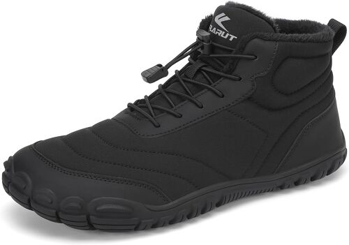 Jexnovashop-Chaussures Hiver Pieds Nus Hommes Femmes Fourrées Et Chaudes À Large Bout Orteils Résistant À L'eau Chaussures De Course À Pied De Trail Barefoot Bottes D'hiver
