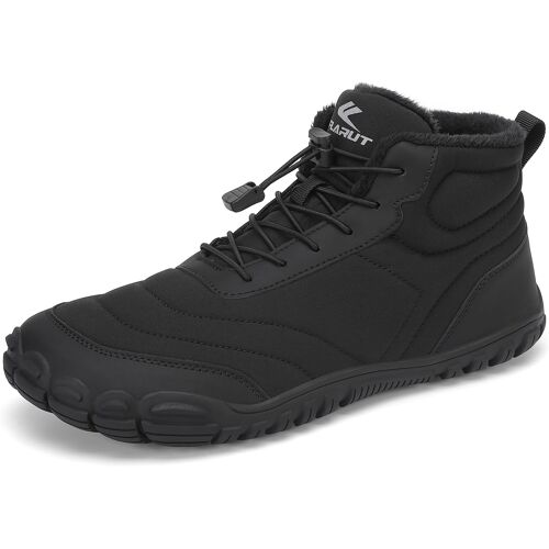 Jexnovashop-Chaussures Hiver Pieds Nus Hommes Femmes Fourrées Et Chaudes À Large Bout Orteils Résistant À L'eau Chaussures De Course À Pied De Trail Barefoot Bottes D'hiver