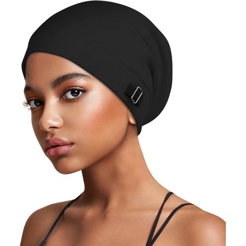 Jexnovashop-Bonnet Satin Cheveux Nuit, Unisexe Slouchy Beanie Avec Doublure En Satin Pour Dormir Bonnet De Soin Capillaire En Soie Bonnet Tricoté Doublé En Soie Pour Femme Et Homme