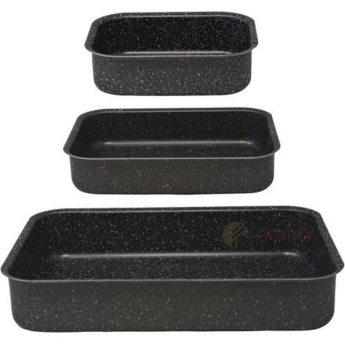 Jexnovashop-Plat Four - Set 3 Pièces - Plat À Gratin - Adapté Aux Lave-Vaisselle - Aluminium (Set 2)