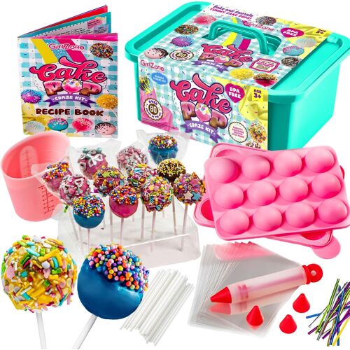 Jexnovashop-Kit De Cake Pops Craze Pour Enfants, Baton Sucette Pop Cake, Moule Cupcake Silicone Et Plus Encore Dans Ce Kit Pâtisserie Pour Enfants - Cadeau Fille 10 Ans
