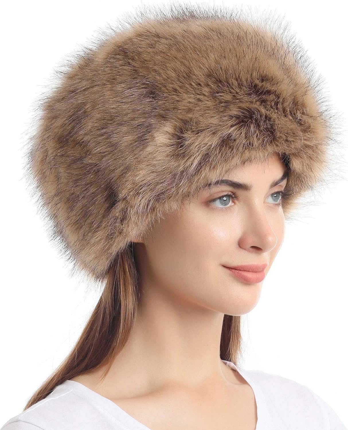 Bonnet Chapka D'hiver Pour Femme - Avec Oreillettes En Fausse Fourrure, Réglable (55-59 Cm), Motif à Carreaux, Pompon - Pour Ski, Moto, Vélo, Grand Froid