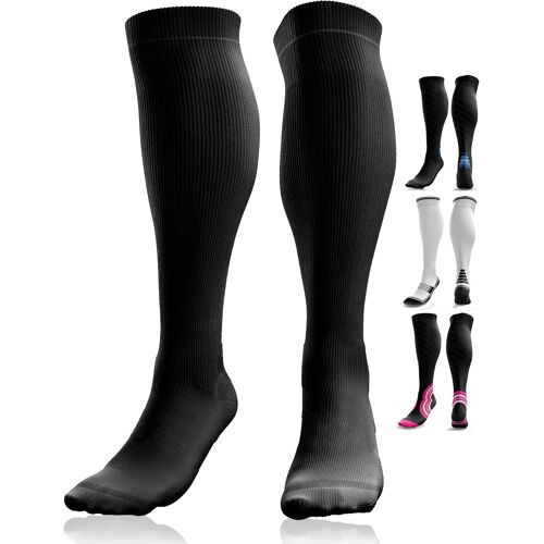 Jexnovashop-Chaussette De Compression Femme Et Homme (20-30mmhg Classe 2) Bas De Contention Mollet Medical Sport Running De Vol Circulation, Jambes Enflées Les Varices, Voyage En Avion