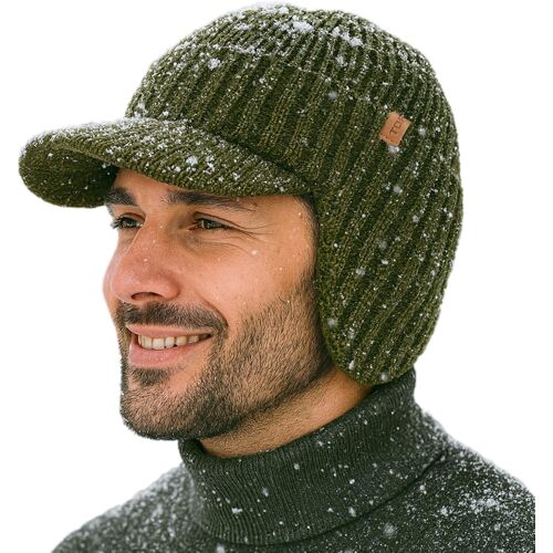 Jexnovashop-Dryknit Casquette D'hiver En Tricot Imperméable 80 % Laine Mérinos Avec Doublure En Polaire Et Cache-Oreillettes, M-Xxl