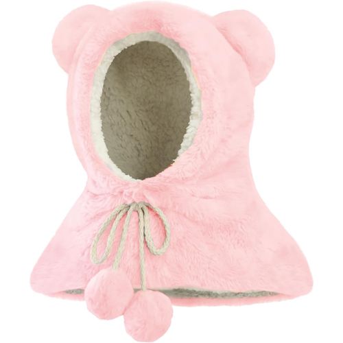 Jexnovashop-Chapeau Echarpe Enfant Hiver Cagoule Enfants Bonnet Fille Garçon 2 En 1 Chaud Cache Oreilles Chapeaux Tricoté Enfant Cagoule Balaclava Pour 3-12 Ans