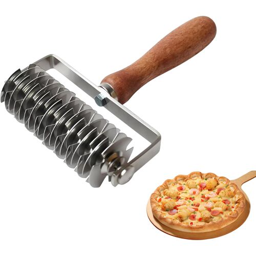 Jexnovashop-Rouleau À Pizza En Treillis, Couteau À Rouleau À Pâte, Roulette À Losanges À Pâtisserie, Pizza Lattice Cutter Roller, Pâte Lattice Rouleau Cutter Pour Biscuit, Pain, Gâteau, Pizza Et Tart
