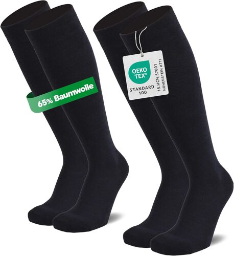 Ulteronixshop-Lot De 2 Paires De Chaussettes De Contention Avec Compression - 65 % Coton - Chaussettes De Compression Pour Homme Et Femme - Bas De Contention Sans Coutures Gênantes