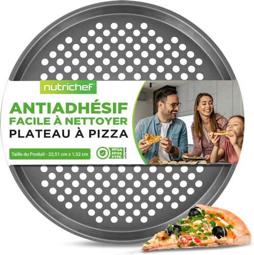 Jexnovashop-Poêle À Pizza Antiadhésive De 12¿, Poêle En Acier Au Carbone Gris, Poêles En Métal De Qualité Commerciale Pour Restaurants, Compatible Avec Le Modèle Ncbs10s