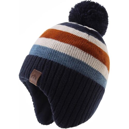 Jexnovashop-Garçon Bonnet Tricoté Enfant Garder Au Chaud Bombardier Chapeau Protégeant Les Oreilles