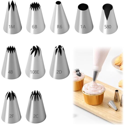 Lot de 5 douilles à douille en acier inoxydable,4clous en forme de