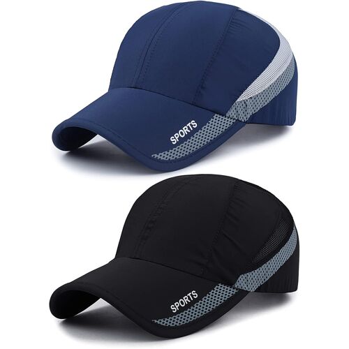 Jexnovashop-Casquette De Baseball Homme Femme, Lègére Respirant Cap Visière Longue Sports Unisexe Séchage Rapide Chapeaux Casquettes Sport Baseball, Trucker Cap Snapback Hat Chapeaux Golf Alpinisme T