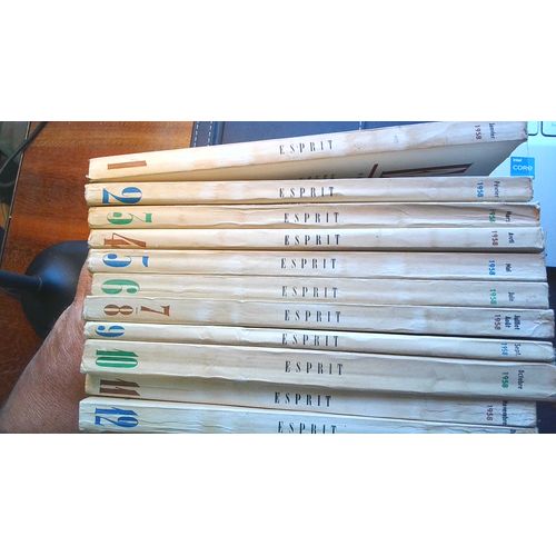 Revue Esprit - Année 1958 Complète - 11 Numéros Dont Un Double