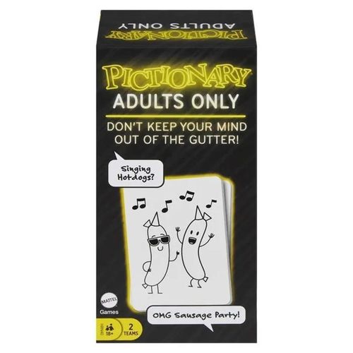Jeu De Société Pour Adultes - Mattel Games - Pictionary Adults Only - Jeu De Dessin - Cartes De Pistes