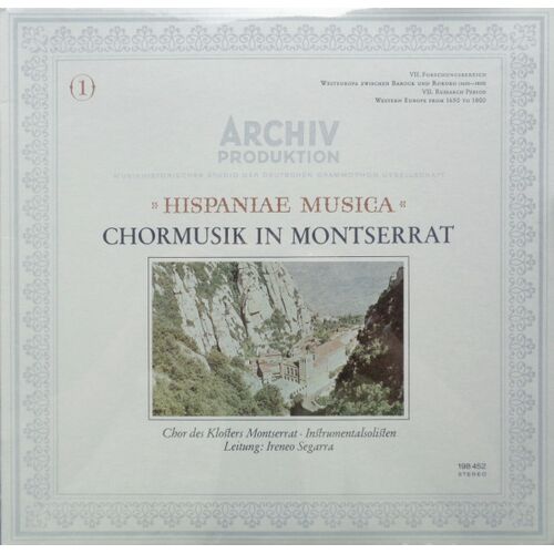 Archiv Poduktion Hispaniae Musica Chormusik In Montserrat