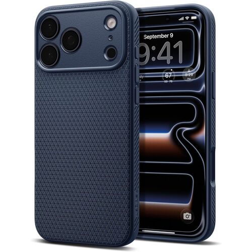 KALANKA-Coque pour iPhone 17 Pro, Liquid Air, [Édition 2025, Flexible] - Bleu Marin