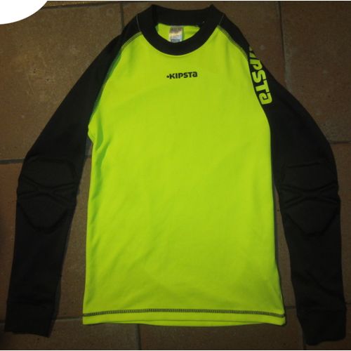 T-Shirt Respirant Jaune Manches Longues Kipsta Decathlon Renforts Aux Coudes Taille 12 Ans 143-152 Cm