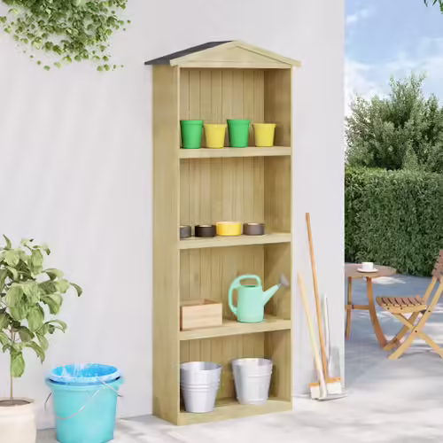Prolenta Premium - Abri À Outils De Jardin 87x33x222 Cm Bois De Pin Imprégné