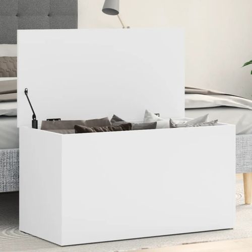 Prolenta Premium - Coffre De Rangement Blanc 84x42x46 Cm Bois D'ingénierie