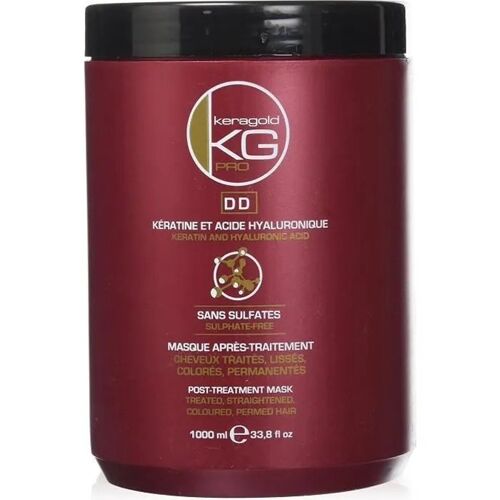Keragold Pro Masque Dd Sans Sulfate À La Kératine/Acide Hyaluronique 1 L - Lot De 2 