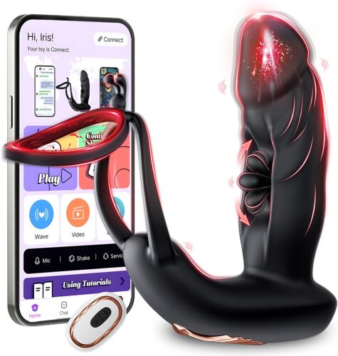 Vibromasseur Plug Anal Sex Toys - Prostate Vibrations Stimulant Sextoyse Homme Sex, App Expansion Toy Anals Godemichet Avec 10 Modes De Vibration & Claquement Pour Gay, Télécommandé Masturbeuse Anus