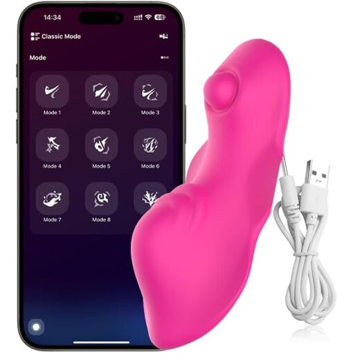 Vibromasseur Stimulateur Clitoris - 10 Vitesses - Silicone - Rechargeable USB - Résistant à L'eau - Neuf