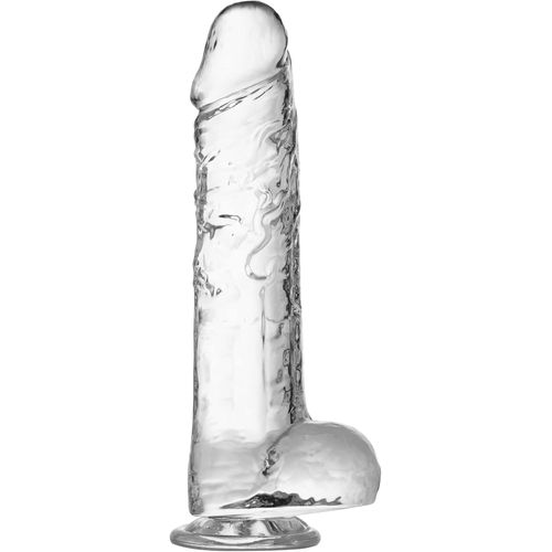 Jgd-Lifelike Lover Gode Réaliste De Luxe - Gode À Ventouse De 20,1 Cm - Gode En Gelée De Cristal - L Transparent