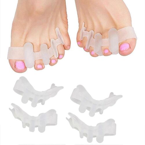 Silicone Séparateur D'orteil Pour Tous Les Doigts - 4-Pack, Réduit La Douleur Au Pied, Idéal Pour Le Chevauchement Des Orteils, Confortable Et Durable