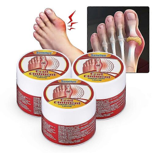 3pcs Sumifun La Goutte Traitement De La Pommade Conjointe De L'hallux Valgus Soulagement De La Douleur De L'arthrite À La Crème Oignon Herbes Médicinales Pieds De Soins De Santé De Nouveaux