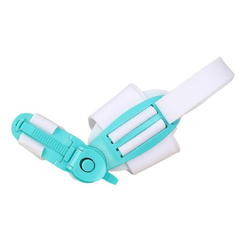 Gros Orteil Lisseur Attelle Réglable Pad Pour Le Jour Et La Nuit, Utilisez Le Chevauchement Des Orteils Respirant Anti-Dérapant Sangle De Talon Bleu