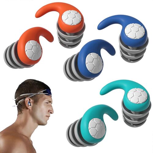 Des Bouchons D'oreille De Natation Adultes - 3 Paires De Silicone Imperméable Bouchons D'oreilles Pour La Baignade, La Douche, Le Surf Et La Plongée
