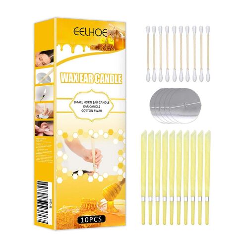 Eelhoe Aromathérapie Bougie D'oreille De Nettoyage À La Cire D'oreille De Relaxation Du Corps Et De L'esprit D'entretien Aromatiques, Soins De La Corne De Type Plug Avec Un Coton-Tige