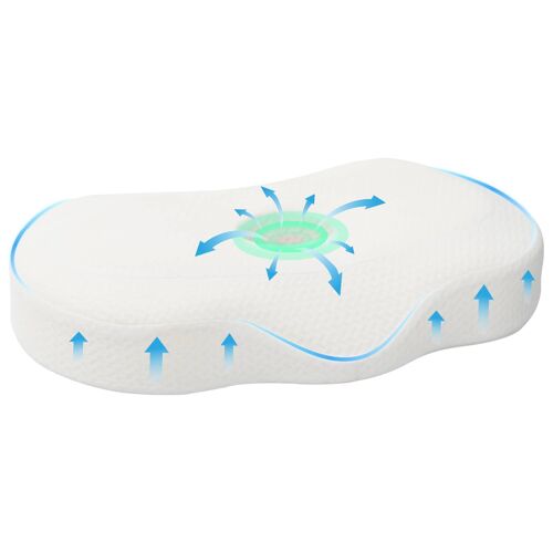 Vidaxl Oreiller Avec Oreiller Blanc 55 X 36 X 10 Cm Polyester