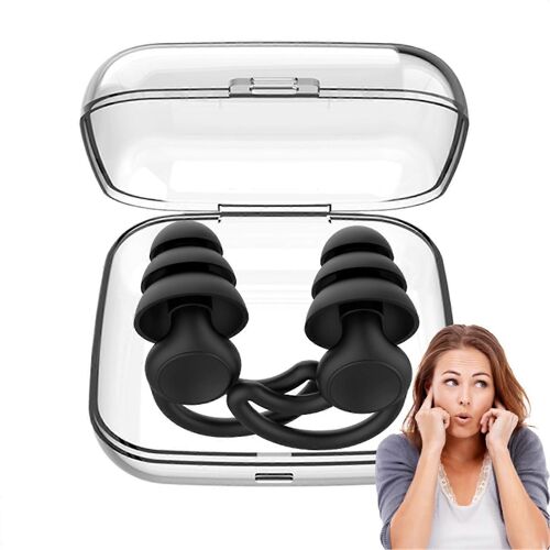 Bouchons D'oreilles Pour Dormir Au Bruit Doux Bruit Des Bloqueurs, Une Relaxation Profonde, Une Protection Confortable Du Bruit Des Réducteurs De L'école, À La Maison, De La Concentration, Noir, 1pa 