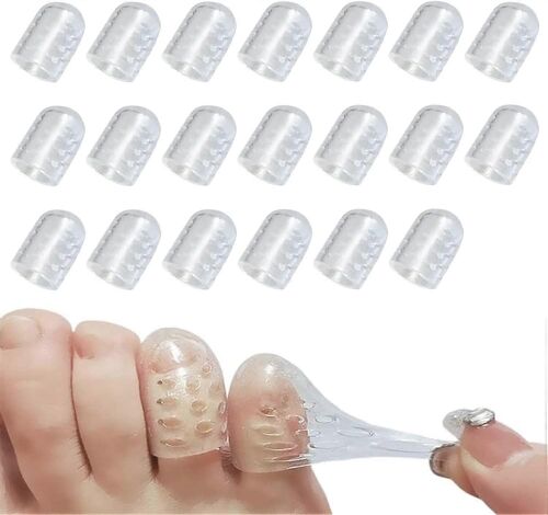 20 Morceaux De Gel Anti-Friction Respirant Souple Transparente Des Orteils Protecteurs Pour Des Cors Et Des Cloques 