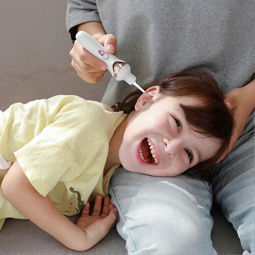 Électriques D'aspiration De L'oreille Cuillère Avec La Lumière De Led Pour Les Adultes, Rechargeable De La Cire D'oreille Outil De Suppression, De Couleur Blanche, Sûr Et Efficace 