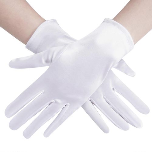 Femme Court Opéra Gants De Satin Pour Les Mariages, Les Parties De Thé, Et Les Costumes - La Longueur Du Bras, Élégant Accessoires De Mariée