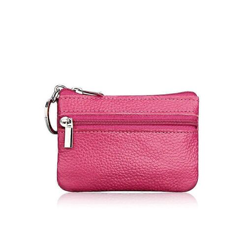 Mesdames portefeuille cuir, des cadeaux, des filles, fermeture à glissière, porte-monnaie, sac de rangement, poche, rose, 1 pc.