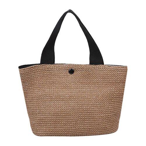Paille Sac De Plage Pour Les Femmes, Boho Sac De Paille, Convertibles Et D'Embrayage Sac À Bandoulière Spacieux De Voyage Et Festival De Sac À Main