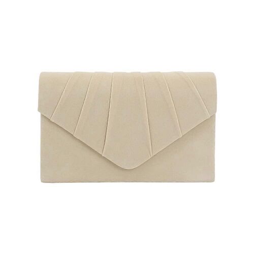 Femmes Sac de Soirée en Velours Plissé Enveloppe Embrayage Sac à main pour les Mariages, les fêtes et les Brides d'Épaule de Style, Design Élégant